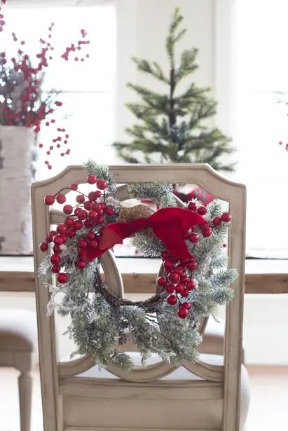 how to decor Christmas chair