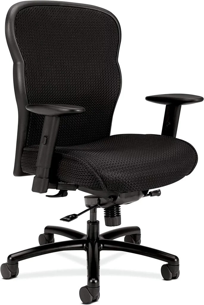 Lumbar support office chairs for wide hips