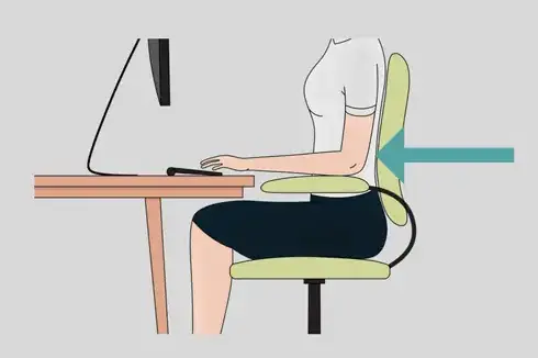 comfortable posture of sitting in a chair