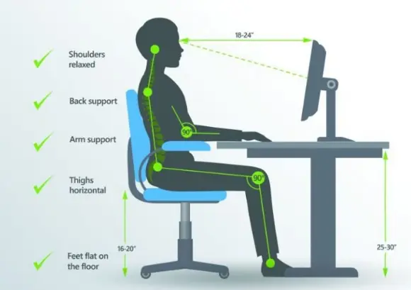 proper posture for sitting in office