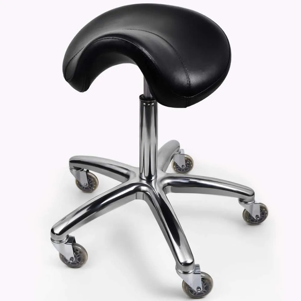 Adjustable saddle chair